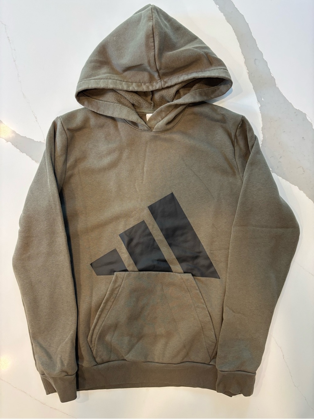 adidas Olive Hooded Sweatshirt with Black Logo.. Never Worn